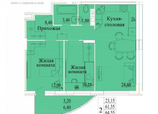 Продаю двухкомнатную квартиру, 67.8 м2, Иваново, микрорайон Самоцветы, 4