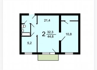 2-ком. квартира на продажу, 44.6 м2, Москва, Новочерёмушкинская улица, 53к3, метро Новые Черёмушки