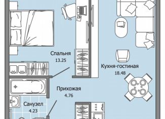 Продажа 2-ком. квартиры, 41 м2, Ульяновская область, жилой комплекс Город Новаторов, 2