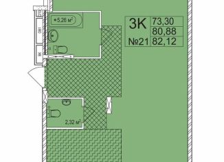 Продам 3-комнатную квартиру, 82.1 м2, Нижний Новгород, метро Горьковская, Малая Ямская улица, 22