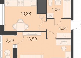 Продам 1-ком. квартиру, 34.2 м2, Екатеринбург, улица Академика Парина, 27, метро Чкаловская