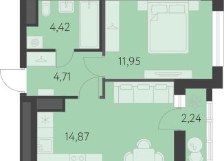 Продается 1-ком. квартира, 37.1 м2, Екатеринбург, улица Академика Парина, 27, метро Чкаловская