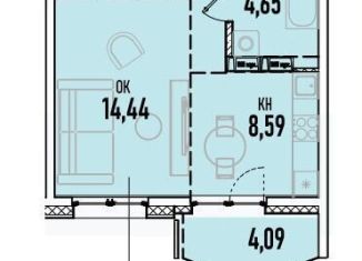 1-комнатная квартира на продажу, 38.7 м2, Иркутск