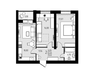 Продаю 2-ком. квартиру, 70.3 м2, Энгельс