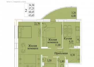 Продаю 2-комнатную квартиру, 63.7 м2, Иваново, микрорайон Самоцветы, 4