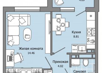 Продам однокомнатную квартиру, 34 м2, Ульяновская область, жилой комплекс Город Новаторов, 2