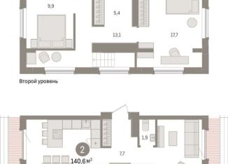 Продается 2-ком. квартира, 140.6 м2, Липецкая область, площадь Петра Великого, 1