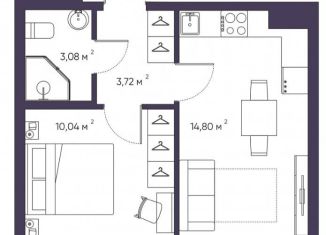 Продам двухкомнатную квартиру, 38 м2, Томск, Енисейская улица, 35А