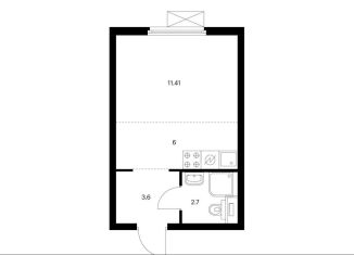 Продается квартира студия, 23.7 м2, Москва