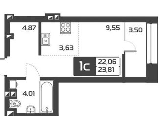 Продаю квартиру студию, 23.5 м2, Новосибирская область, Выборная улица, 133/1