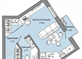 Продажа квартиры студии, 29 м2, Екатеринбург, метро Чкаловская