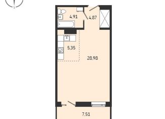 Продается квартира свободная планировка, 51.6 м2, Иркутск, Советская улица, 115/1, Правобережный округ