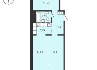 Квартира на продажу свободная планировка, 60.3 м2, Иркутск, Советская улица, 115/1