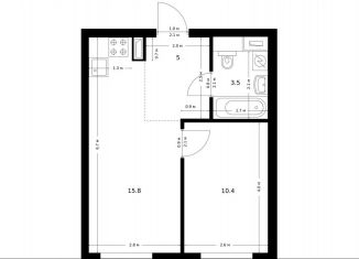 Продажа 1-комнатной квартиры, 34.7 м2, Москва, жилой комплекс Полар, 1.5, район Северное Медведково