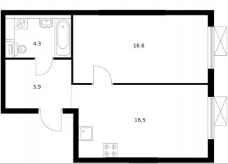 Продается 1-ком. квартира, 43.3 м2, Котельники