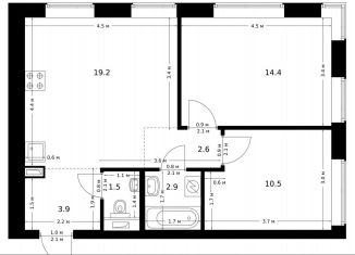 Продажа 2-ком. квартиры, 55 м2, Москва, метро Бабушкинская, жилой комплекс Полар, 1.5