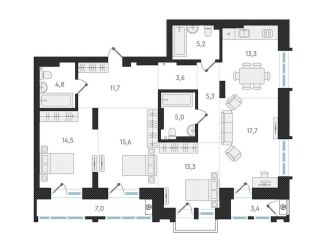 Продажа 4-ком. квартиры, 110 м2, Новосибирск, Заельцовский район