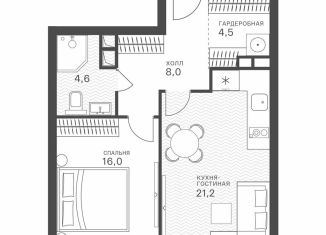 Продаю 1-комнатную квартиру, 54.3 м2, Москва, метро Строгино