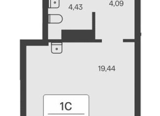 Продам квартиру студию, 33.4 м2, Новосибирск, улица Зорге, 229/1, метро Площадь Маркса