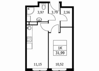 Продается однокомнатная квартира, 32 м2, Люберцы, Октябрьский проспект, 213А