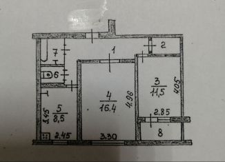 Продается 2-ком. квартира, 52.4 м2, Елабуга, улица Хирурга Нечаева, 5