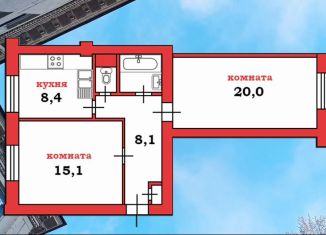 Продаю 2-комнатную квартиру, 56 м2, Санкт-Петербург, улица Севастьянова, 4, метро Парк Победы