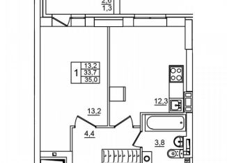 Продам 1-комнатную квартиру, 35 м2, Волгоград, Красноармейский район