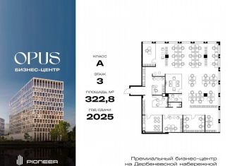 Продажа офиса, 322.8 м2, Москва, Дербеневская улица, вл1, Даниловский район