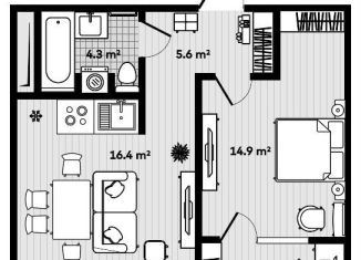 Продам 1-ком. квартиру, 44 м2, село Вольно-Надеждинское