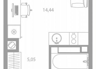 Продам квартиру студию, 23.3 м2, Астрахань, улица Николая Островского, 148/1