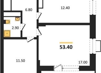 Продам 2-ком. квартиру, 53.4 м2, Воронеж, Железнодорожный район