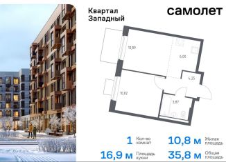 1-комнатная квартира на продажу, 35.8 м2, Москва, деревня Большое Свинорье, 6