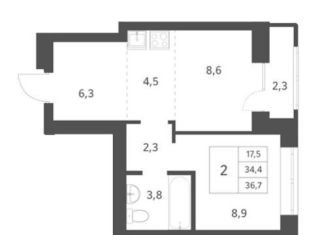 Продаю 2-комнатную квартиру, 36.7 м2, Новосибирск, Красный проспект, 236, Заельцовский район