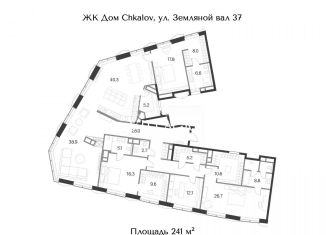 Квартира на продажу свободная планировка, 241 м2, Москва, площадь Курского Вокзала, 1, метро Чкаловская