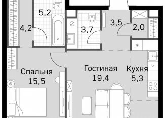 Продаю однокомнатную квартиру, 58.8 м2, Москва, метро Беговая