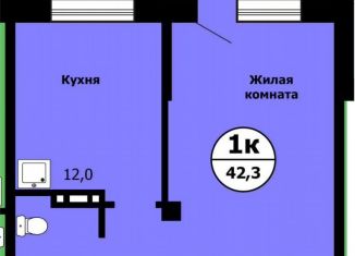 Продажа 1-ком. квартиры, 42.2 м2, Красноярск, улица Лесников, 41Б