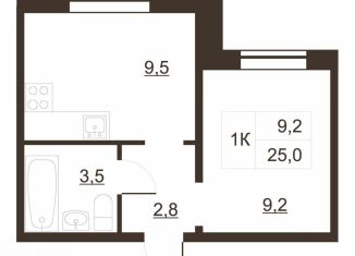 Продается однокомнатная квартира, 25.7 м2, Волхов, Волховский проспект, 53