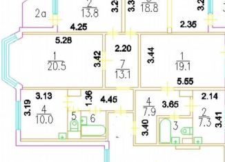 Продажа трехкомнатной квартиры, 80.1 м2, Москва, 1-я Вольская улица, 18к2