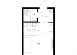 Продается квартира студия, 23.6 м2, Ярославская область, улица Чкалова