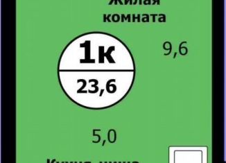 Продажа квартиры студии, 23.5 м2, Красноярск, улица Лесников, 41Б, Свердловский район