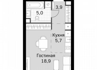 Продажа квартиры студии, 33.5 м2, Москва, метро Беговая