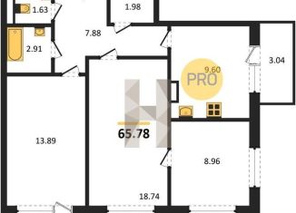 Продам 3-ком. квартиру, 65.8 м2, Воронеж, Острогожская улица, 156/2, Советский район