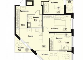 Продам пятикомнатную квартиру, 102.2 м2, Мурино