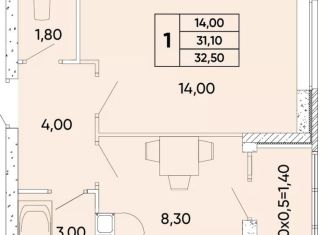 Продаю 1-комнатную квартиру, 32.5 м2, Ростов-на-Дону, проспект 40-летия Победы, 111/3с2, Пролетарский район