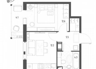 Продается однокомнатная квартира, 35.8 м2, Санкт-Петербург