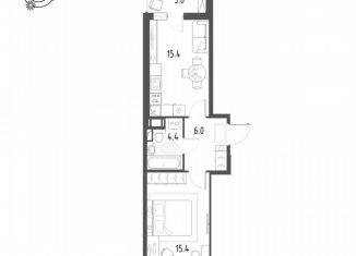 Продам 1-комнатную квартиру, 43 м2, Санкт-Петербург