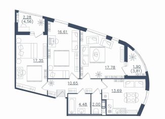 Продаю 3-комнатную квартиру, 86.7 м2, Санкт-Петербург