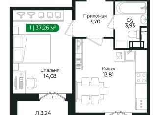 Продается 1-комнатная квартира, 37.3 м2, Сертолово