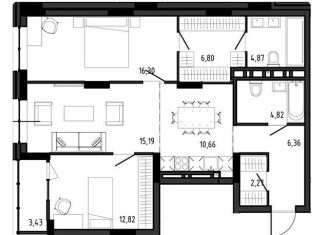 Продается 3-комнатная квартира, 83.5 м2, Новосибирск, метро Октябрьская