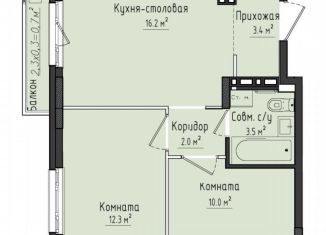 Продажа 2-комнатной квартиры, 47.4 м2, село Первомайский, жилой комплекс Город Оружейников, 24